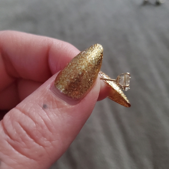 Round Cubic Zirconia Stud Earrings - Picture 4 of 4